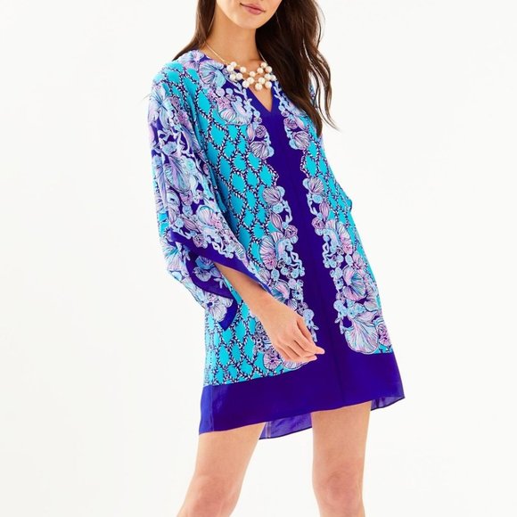 Lilly Pulitzer Blue and Purple Mini Dress - Picture 2 of 8